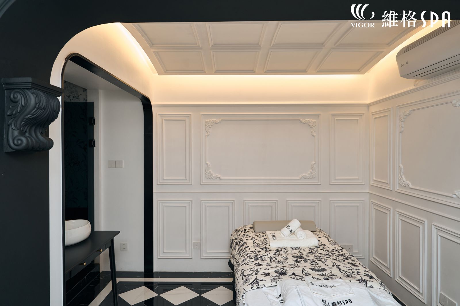 Parisian-style SPA treatment room interior